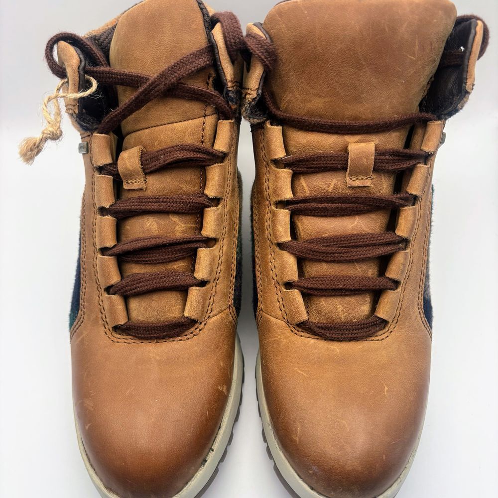 Bionica Ortholite Dacona Women's Brown Leather Plaid Hiking Boots Sz 6.5